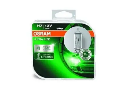 Лампочка галоген, 2шт, H7, 12В, max. 55Вт, тип гнізда PX26D OSRAM 64210ULTHCB Купити в Україні