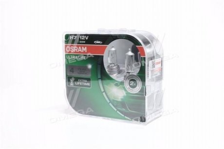 Лампа фарная H7 12V 55W PX26d ULTRA LIFE (компл.) OSRAM 64210ULT-HCB-DUO