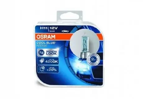 Фото Лампа H11 12V 55W PGJ19-2 Box COOL BLUE INTENSE OSRAM (64211CBIHCB) зображення 1
