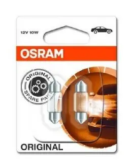 Лампа (упаковка-блістер 2шт) C10W 12В 10Вт SV8,5-8 Standard OSRAM 6438-02B Купити в Україні