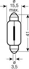 Автолампа Original Line C21W SV8,5-8 21 W прозрачная OSRAM 6476 (фото 1)