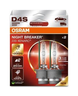 Лампа D4S 35W P32D-5 XENARC NIGHT BREAKER LASER NEXT GEN +220% (заміна 66440X2,2 OSRAM 66440XN2-2HB (фото 1)