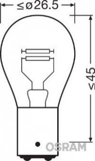 Лампа розжарювання P21/5W 12V 21/5W OSRAM 7528ULT (фото 1)