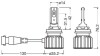 Комплект светодиодных автоламп. OSRAM 9006DWBRT-2HFB (фото 2)