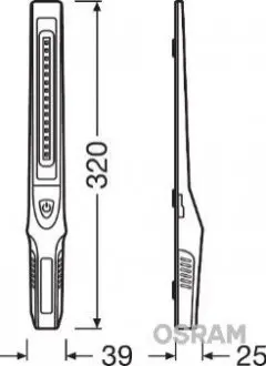 Безпровідний SLIMLINE 250, тип лампочки LED, світловий промінь 30/250лм, IP44 OSRAM LEDIL206