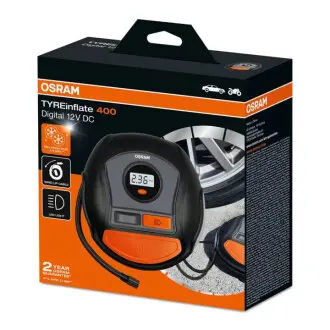 (EN) Wheel compressor 12В, 6,9Бар - акумуляторний насос для шин з цифровим світловим дисплеєм OSRAM OTI400