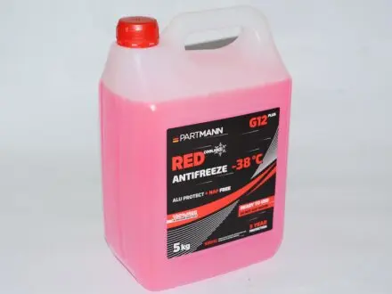 Антифриз червоний G12+ 5kg -36C (готовий) PARTMANN PM040003 Купити в Україні
