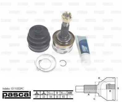 Шарнир приводного вала PASCAL G11032PC