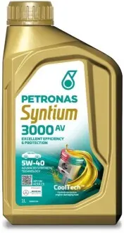 Олива 5W40 SYNTIUM 3000 AV (1L) (VW 505.00/505.01/MB 229.51/RN0700/RN0710) Petronas 70179E18EU Купить в Украине