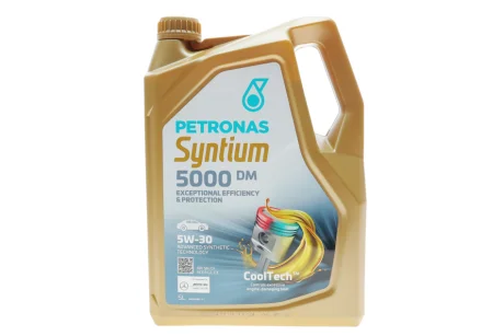 Олива 5W30 SYNTIUM 5000 DM (5L) (MB 229.51/MB 229.52/VW 505.00/505.01/LL-04) Petronas 70957M12EU