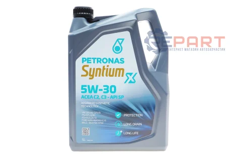 Олива 5W30 SYNTIUM X (5L) (FORD WSS-M2C913-C/FORD WSS-M2C913-D/VW 505.00/505.01) (ACEA C2/C3) Petronas 70982M12EU