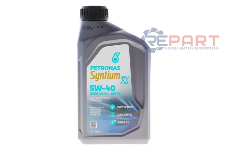 Олива 5W40 SYNTIUM X ACEA A3/B4 (1L) (VW502 00/505 00/RN0700/0710/PSA 2296) Petronas 70983E18EU