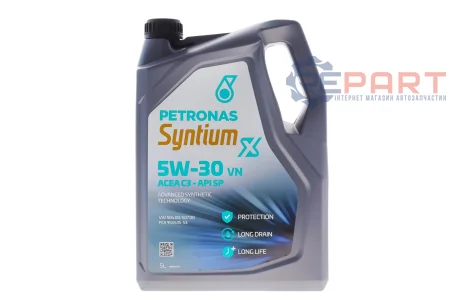 Олива 5W30 SYNTIUM X VN ACEA C3/API SP (5L) VW 504 00/VW 507 00) Petronas 71105M12EU