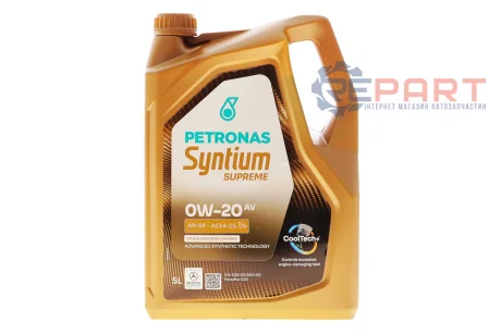 Олива 0W20 SYNTIUM SUPREME AV (5L) (Porsche C20/VW 508 00/509 00) (ACEA C5/C6) заміна для 70410M12EU Petronas 71223M12EU