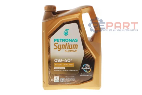 Олива 0W40 SYNTIUM SUPREME E (5L) (API SP/CF) (MB 229.5/MB 229.3/VW 502.00/505.00/RN0710) заміна для 70722M12EU Petronas 71227M12EU