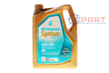 Олива 0W20 SYNTIUM HYBRID (5L) (API SQ/ILSAC GF-7A) (GM dexos1 Gen 3/Ford WSS-M2C962-A) заміна для 70803M12EU Petronas 71229M12EU