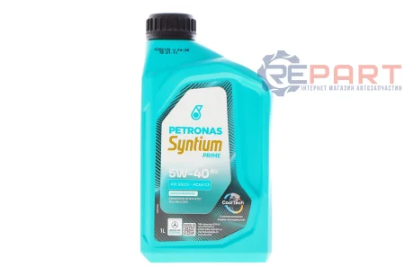 Олива 5W40 SYNTIUM PRIME AV (1L) (VW 505.00/505.01/MB 229.51/RN0700/RN0710)(API SN) (ACEA C3) заміна для 70179E18EU Petronas 71242E18EU