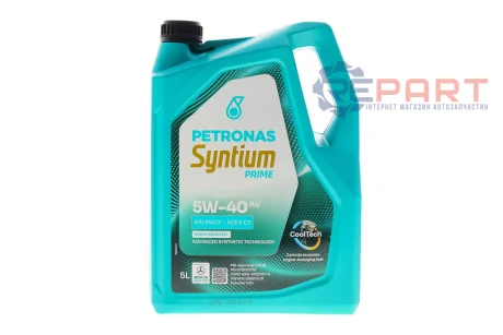 Олива 5W40 SYNTIUM PRIME AV (5L) (VW 505.00/505.01/MB 229.51/RN0700/RN0710) (API SN) (ACEA C3) заміна для 70179M12EU Petronas 71242M12EU