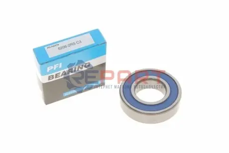 Фото 1 — Підшипник (30x62x16) PFI (6206-2RS C3) Фото Підшипник (30x62x16) PFI (6206-2RS C3) зображення 1