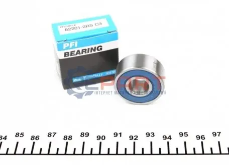Фото Підшипник (12x32x14) PFI (62201-2RS C3) зображення 1