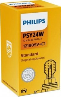 Лампа розжарювання, ліхтар покажчика повороту PHILIPS 12180SV+C1 (фото 1)