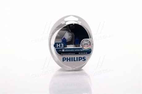 Ліхтар накалу H3 12V 55W PK22s Diamond Vision 5000K PHILIPS 12336DVS2