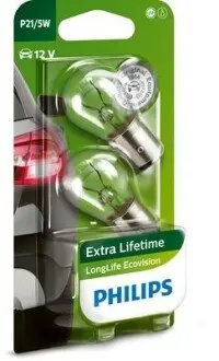 Автолампа P21/5W 12V 21/5W BAY15d Longlife Daytime WS PHILIPS 12499LLECOB2 Купити в Україні