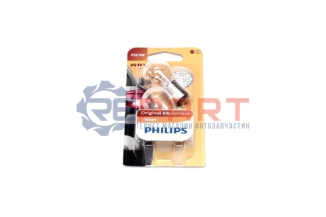 Автолампа Philips Vision P21/4W BAZ15d 4 W 21 W прозрачная 12594B2 PHILIPS 12594B2 Купить в Украине