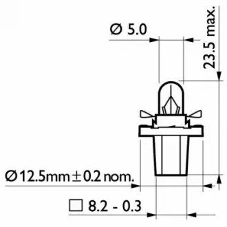 Автолампа 2W PHILIPS 12604CP