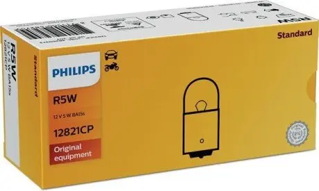 Автолампа Philips Vision R5W BA15s 5 W прозрачная PHILIPS 12821CP