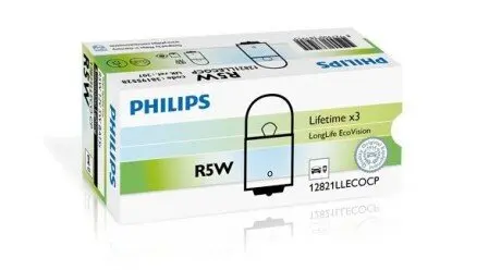 Автолампа R5W 12V 5W BA15s (не постачається) PHILIPS 12821LLECOCP Купити в Україні