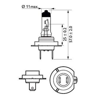 Автолампа галогенова 55W PHILIPS 12972PRB1