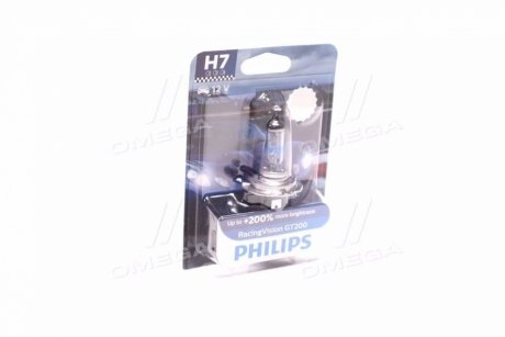 Лампа накаливания H7 RacingVision GT200 +200 12V 55W PX26d (выр-во) - (L0000000H7, 9970STH755, 989828) PHILIPS 12972RGTB1 (фото 1)