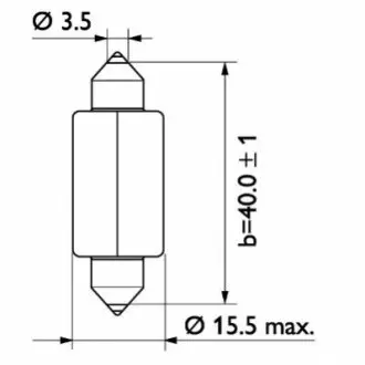 Лампа (картон 10шт) C18W 24В 18Вт Standard PHILIPS 13807CP
