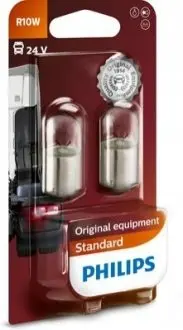 Фото Автолампа R10W 24V 10W BA15s Eco Truck PHILIPS (13814B2) зображення 1