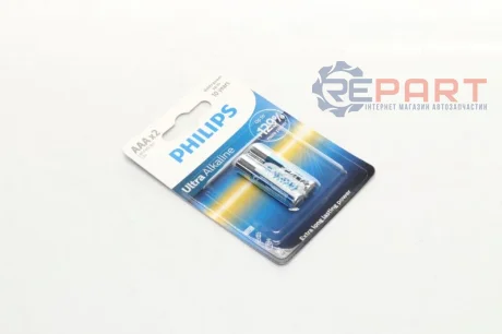 Батарейки циліндричні, лужні PHILIPS LR03E2B/10