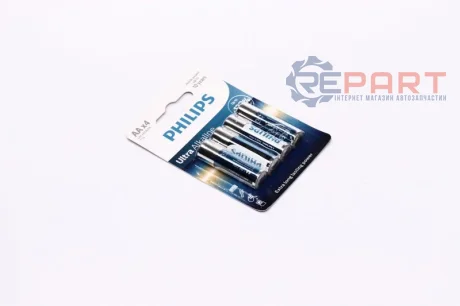 Батарейки циліндричні, лужні PHILIPS LR6E4B/10