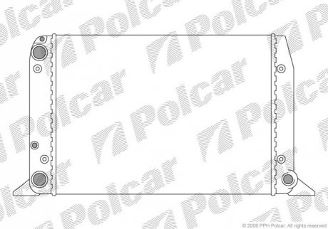 Радіатор охолодження Audi 80 1.6 87- Polcar 1307081 (фото 1)