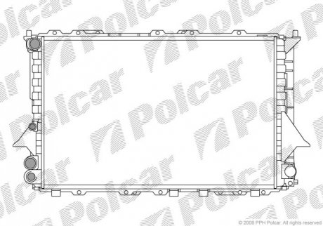 Радиатор охлаждения - (4A0121251N, 4A0121251E, 4A0121251D) Polcar 131608A1 (фото 1)
