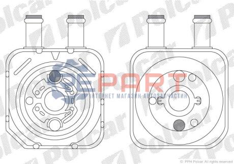 Радиатор масла VAG 1.9D-3.6 09.95-09.10 Polcar 1323L8-2