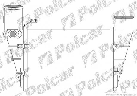 Радіатор повітря (Інтеркулер) Polcar 1324J81