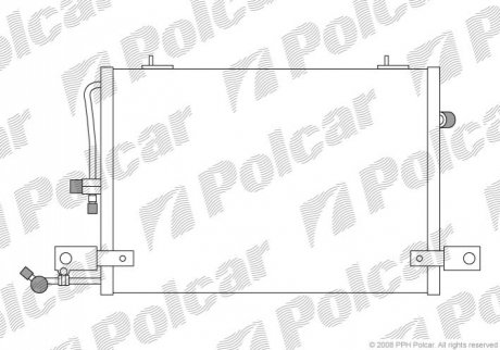 Радиатор кондиционера Audi 100, A6 90- - (4A0260403AC, 4A0260403AB, 4A0260401AC) Polcar 1326K8C1S