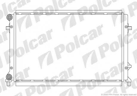 Радиатор охлаждения - 133108-1 (1K0121251Q, 1K0121251P) Polcar 1331081