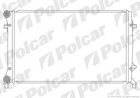 Радиатор охлаждения - 133108-5 (1K0121251R, 1K0121251CN, 1K0121251CJ) Polcar 1331085