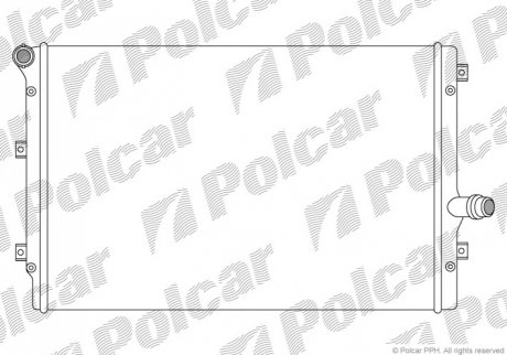 Радиатор охлаждения - (3C0121253Q, 3C0121253K, 1K0121251N) Polcar 133108A4 (фото 1)