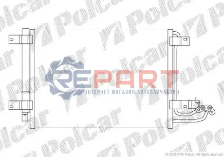 Радіатор кондиціонера Polcar 1331K8C1 Купити в Україні