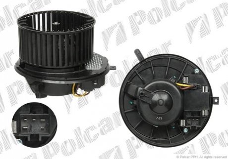 Вентилятор кабины - 1331NU-3 (3CD820015A, 3C1820015R, 3C1820015P) Polcar 1331NU3
