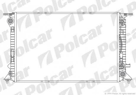 Радиатор охлаждения - 133708-2 (8K0121251Q, 8K0121251AA) Polcar 1337082 (фото 1)