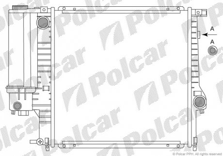 Радиатор охлаждения - (1728907, 1728906, 1719263) Polcar 200708A2 (фото 1)