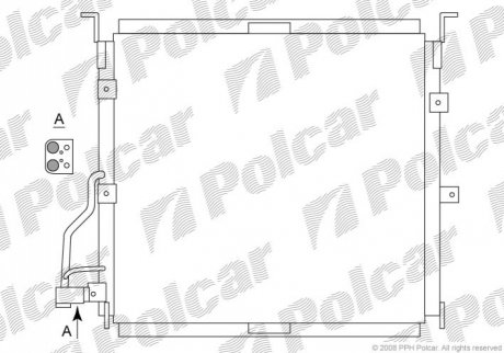 Радіатор кондиціонера Polcar 2007K8C5